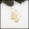 Yellow Gold Pumpkin Drop Earrings