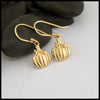 gold pumpkin earrings