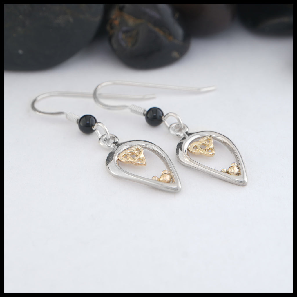 Celtic Frame Drop Earrings