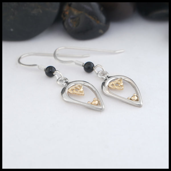 Celtic Frame Drop Earrings