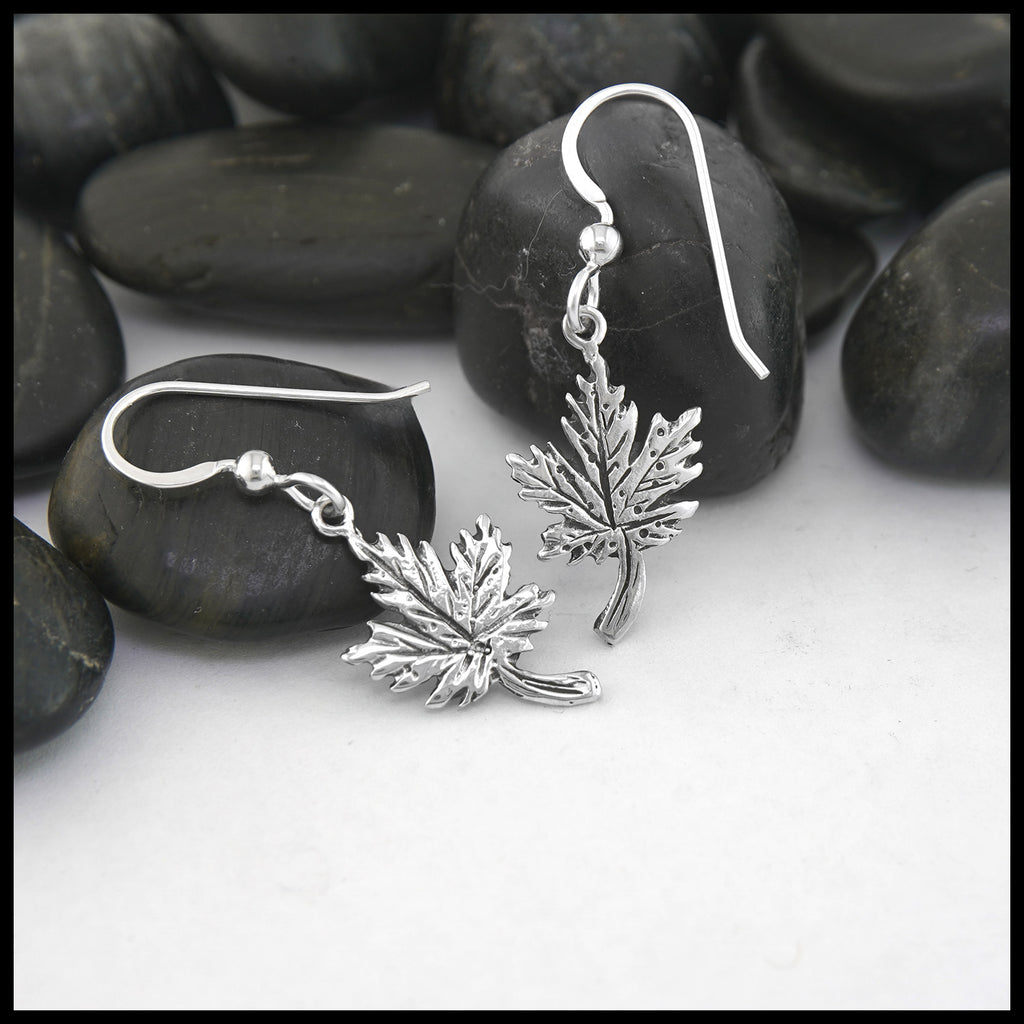 Medium Maple Leaf Drop Earrings