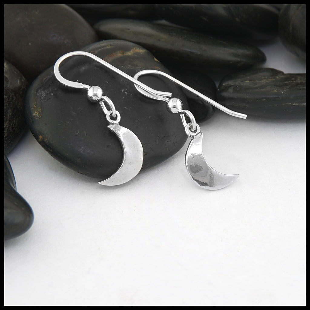 Crescent Moon Drop Earrings