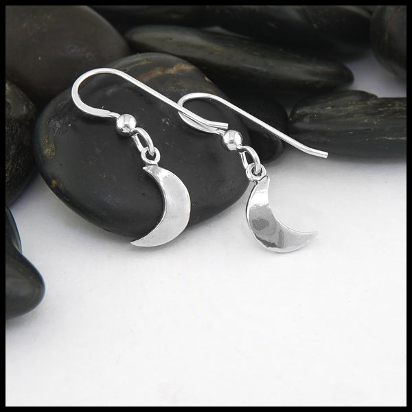 Crescent Moon Drop Earrings