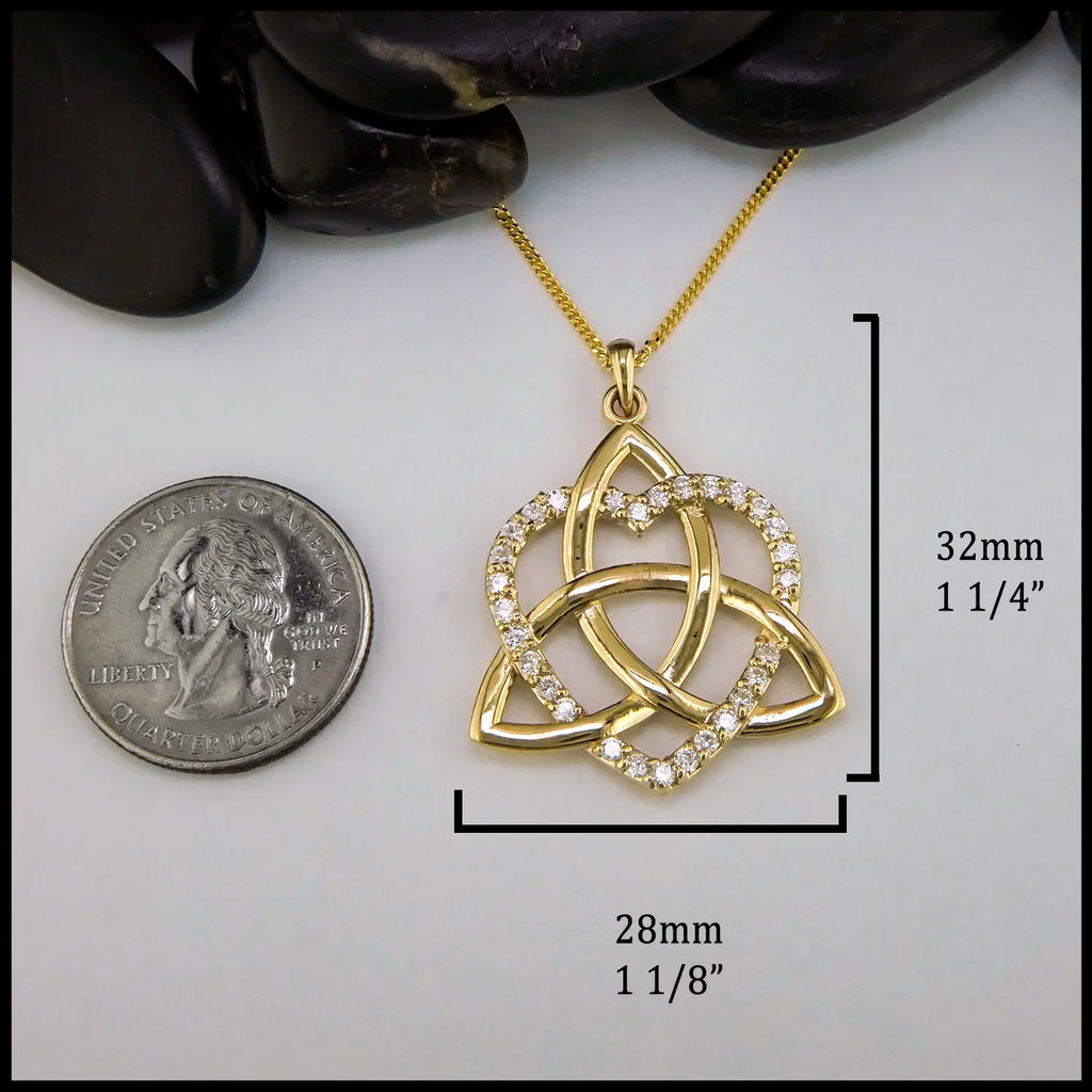 Lab Grown Diamond Pendant in 14K Yellow Gold
32mm x 28mm