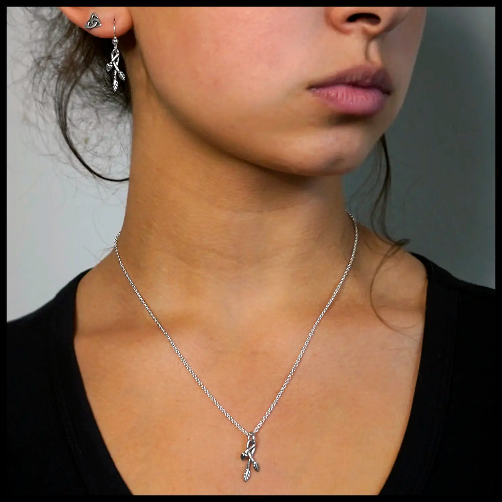 Madi's Leaf and Vine Pendant and Earring Set
