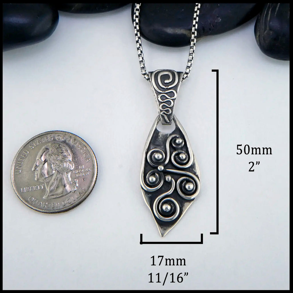 Celtic Mysticism Pendant in Sterling Silver
