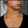 Sterling Silver Oval Tulip Pendant and Earring Set