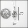 Pendant: Length 30mm 1 3/16" width 12mm 1/2"