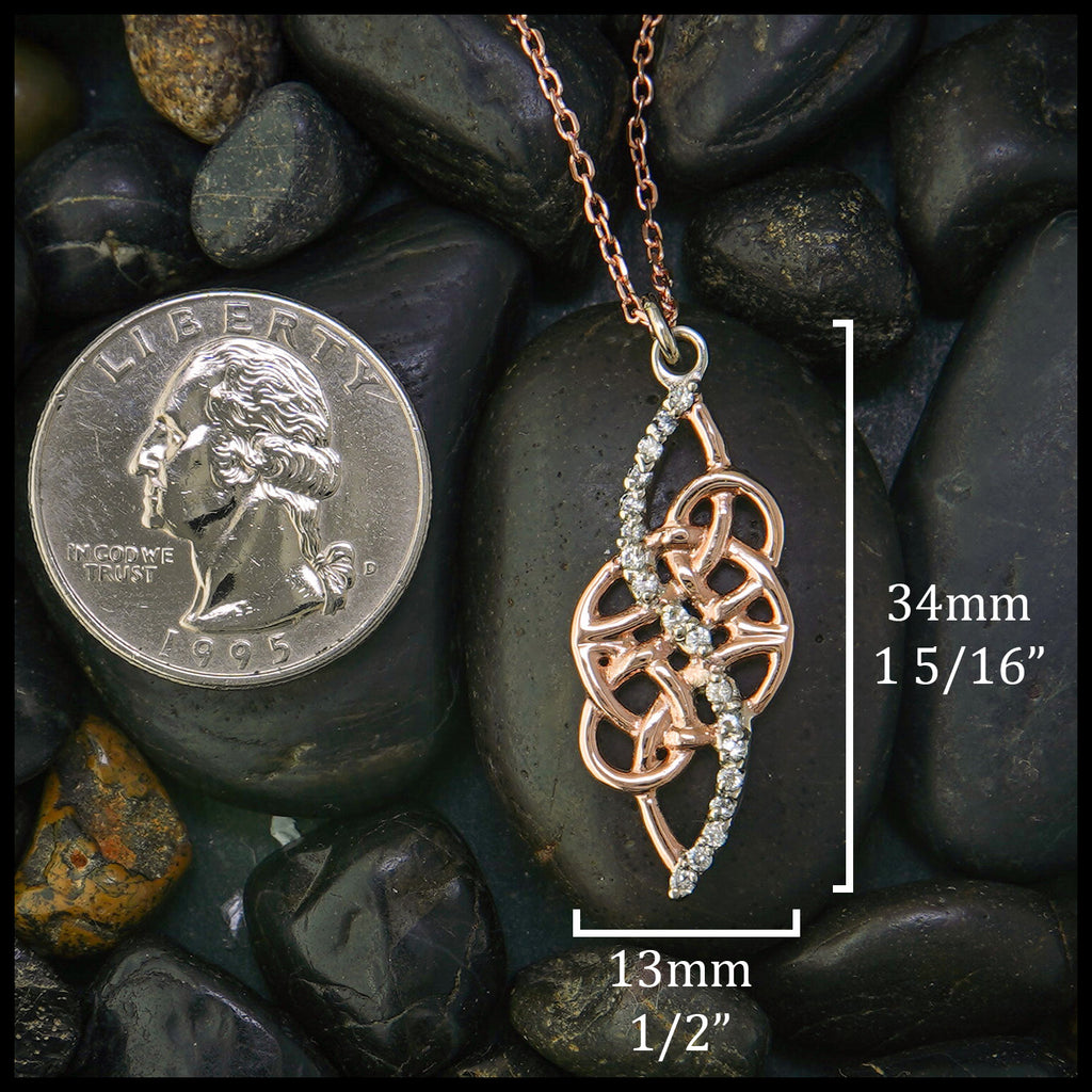 Pendant: Length 34mm 1 5/16" width 13mm 1/2"