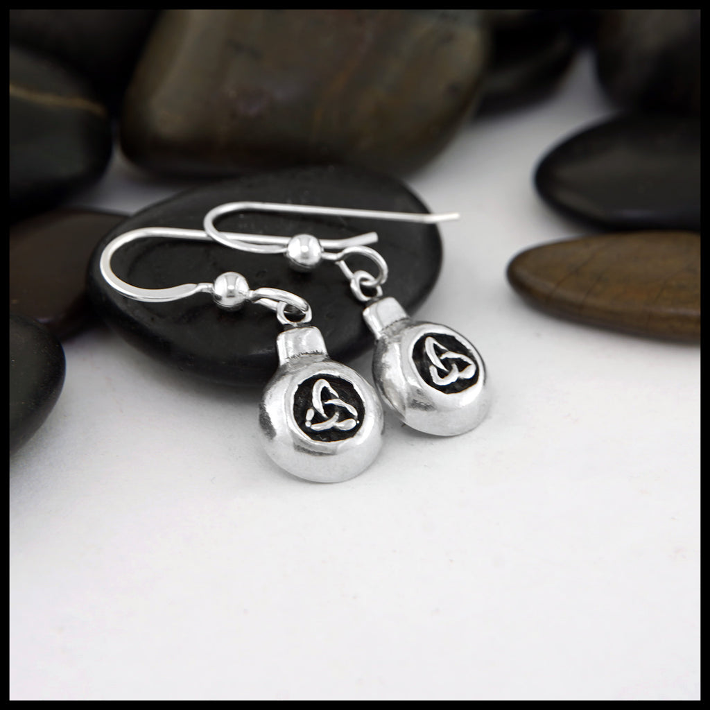 SS Ornament Drop Earrings