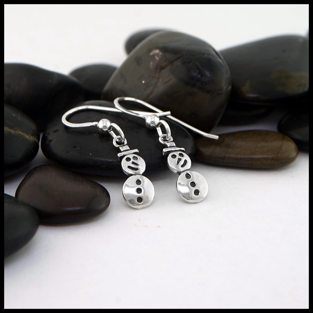 Snowman Drop Earrings