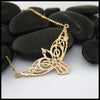Celtic Raven Necklace in 14K Gold