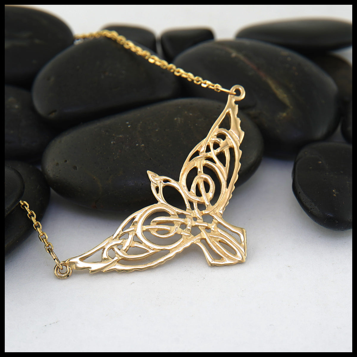 Celtic Raven Necklace in 14K Gold – Walker Metalsmiths