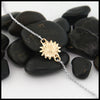Two Tone Sunflower Chain Bracelet in 14K Gold