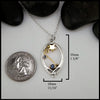 Tanzanite Pendant Set in Sterling Silver and 14K/18K gold 35mm x 18mm