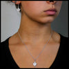 Small Maple Leaf Pendant and Earring Set in Sterling Silver