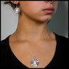 Cheryl's Snowflake Pendant and Earrings in Silver Large
