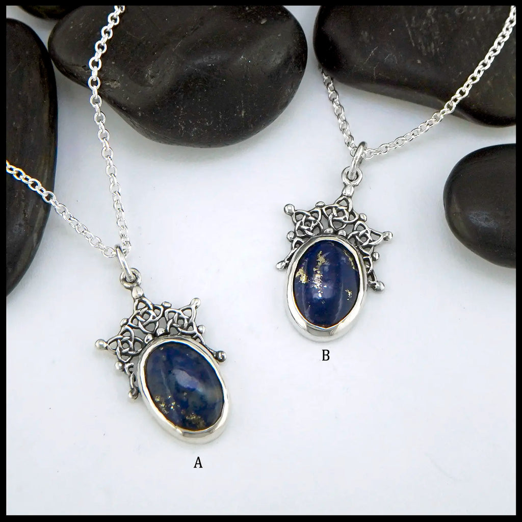 Sodalite Snowfall Pendants set in Sterling Silver