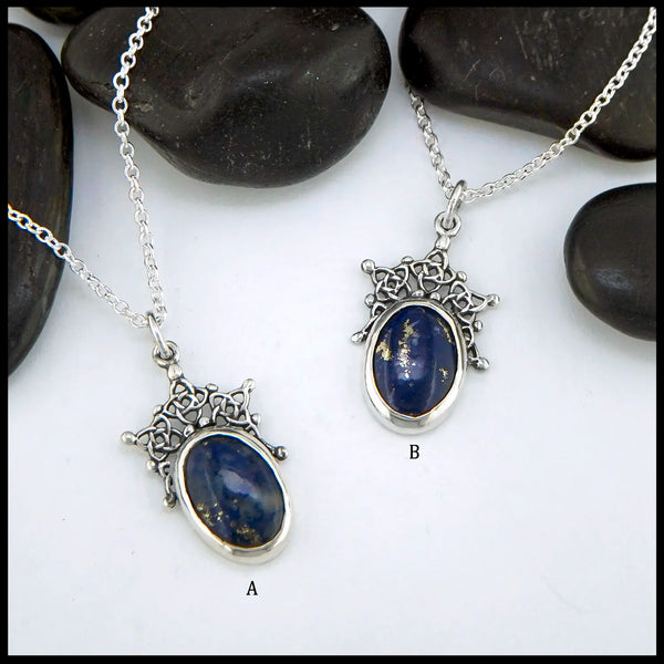 Sodalite Snowfall Pendants set in Sterling Silver