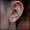 Bow Drop Earrings in Sterling Silver