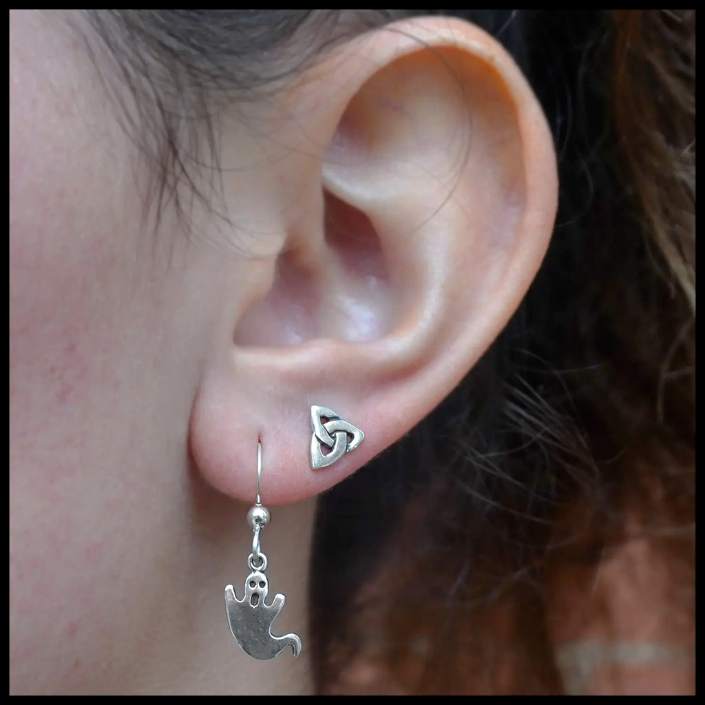 Ghost Drop Earrings in Silver