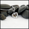 Dainty Heart Pendant with Pink Garnet