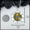 Ocean Jasper Flower Pendant in Sterling Silver
52mm x 45mm