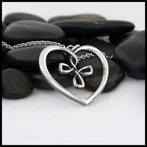Large Cross My Heart Pendant