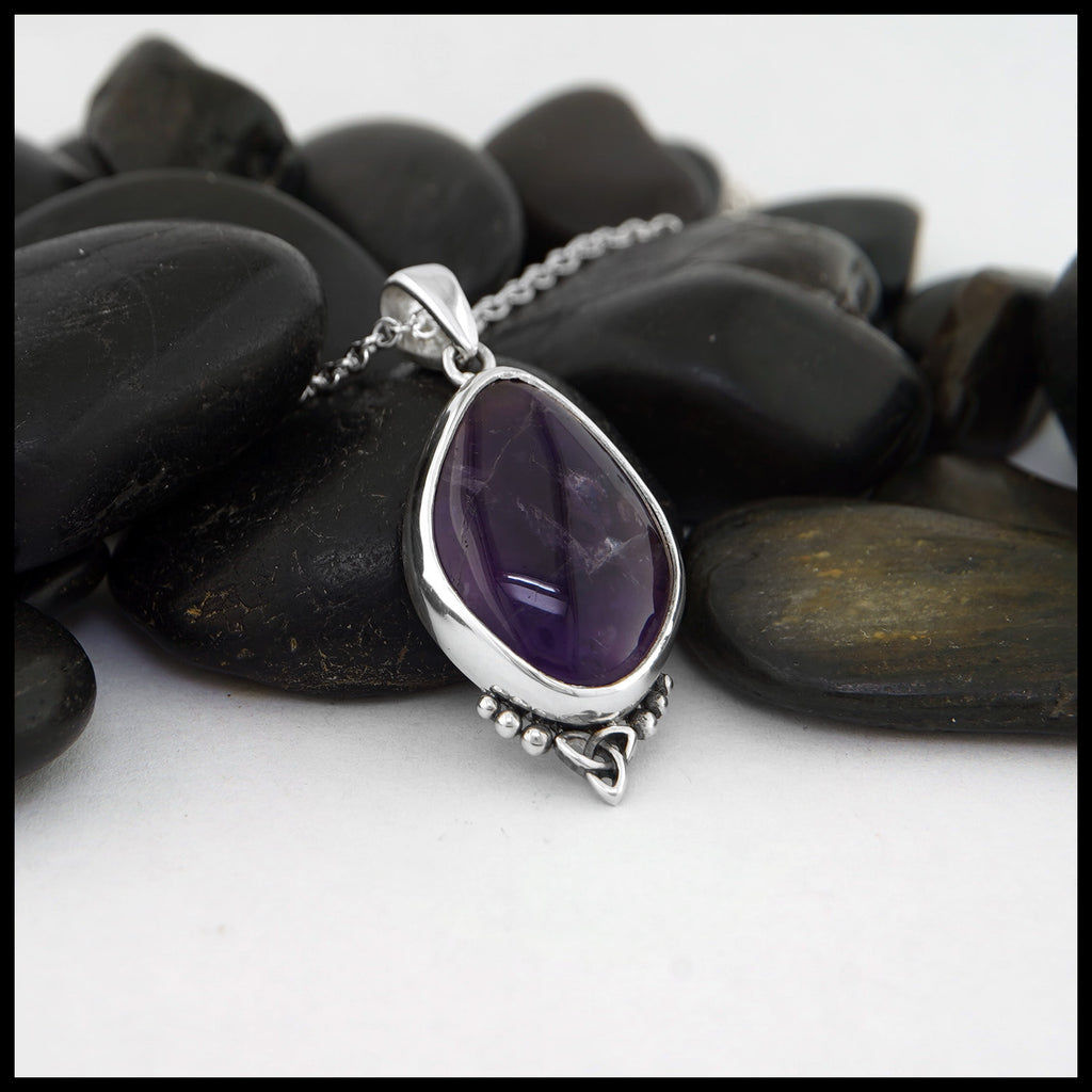 Custom Sterling Silver and Amethyst Pendant