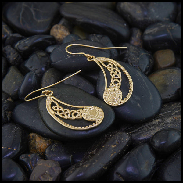 Custom Celtic Spiral Drop Earrings