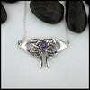 Amethyst Moth Pendant