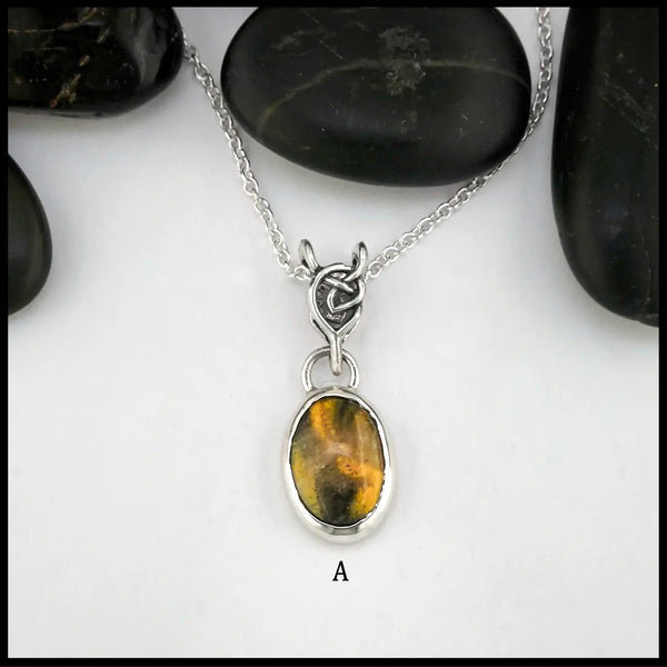 Bumblebee Jasper Pendants set in Sterling Silver- A