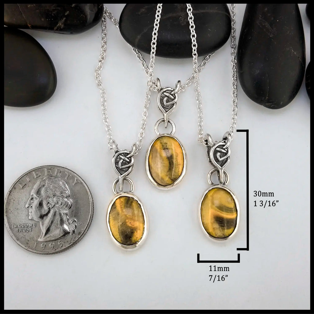 Bumblebee Jasper Pendants set in Sterling Silver, 30mm x 11mm
