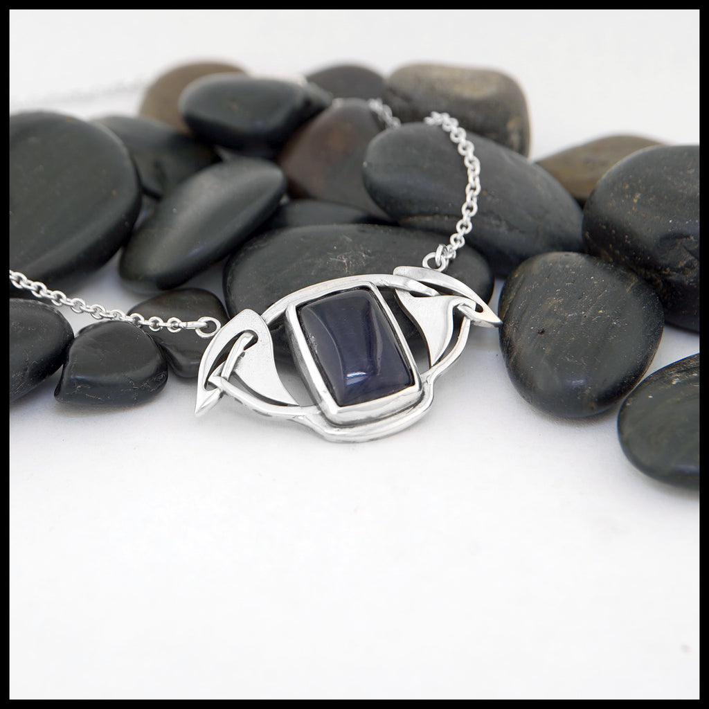 Amethyst Celtic Bar Pendant
