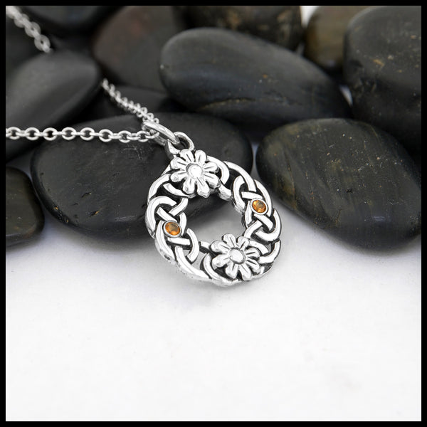 Floral Wreath Celtic Pendant