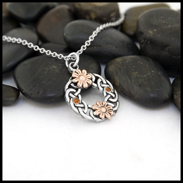 Floral Wreath Celtic Pendant 