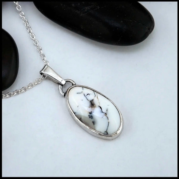 Dendritic Opal  Pendant set in Sterling Silver