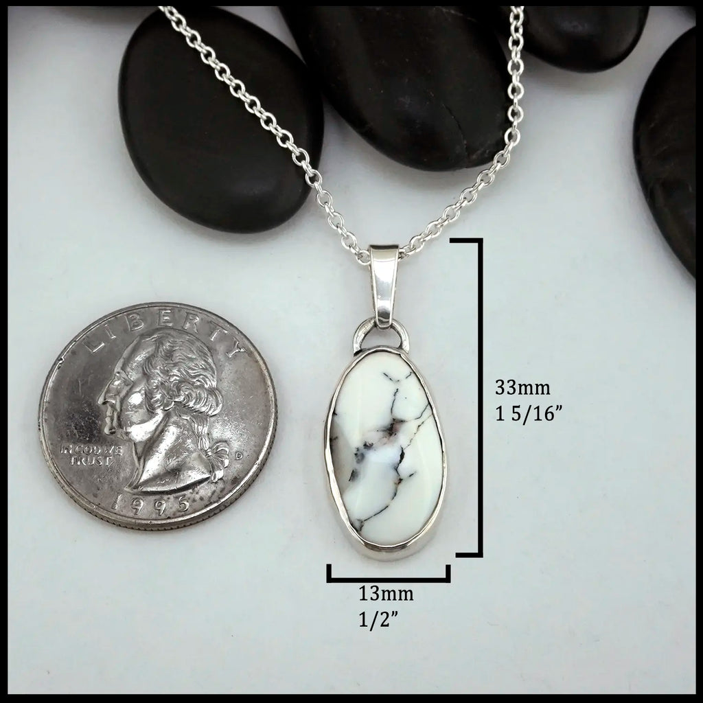 Dendritic Opal  Pendant set in Sterling Silver 33mm x 13mm
