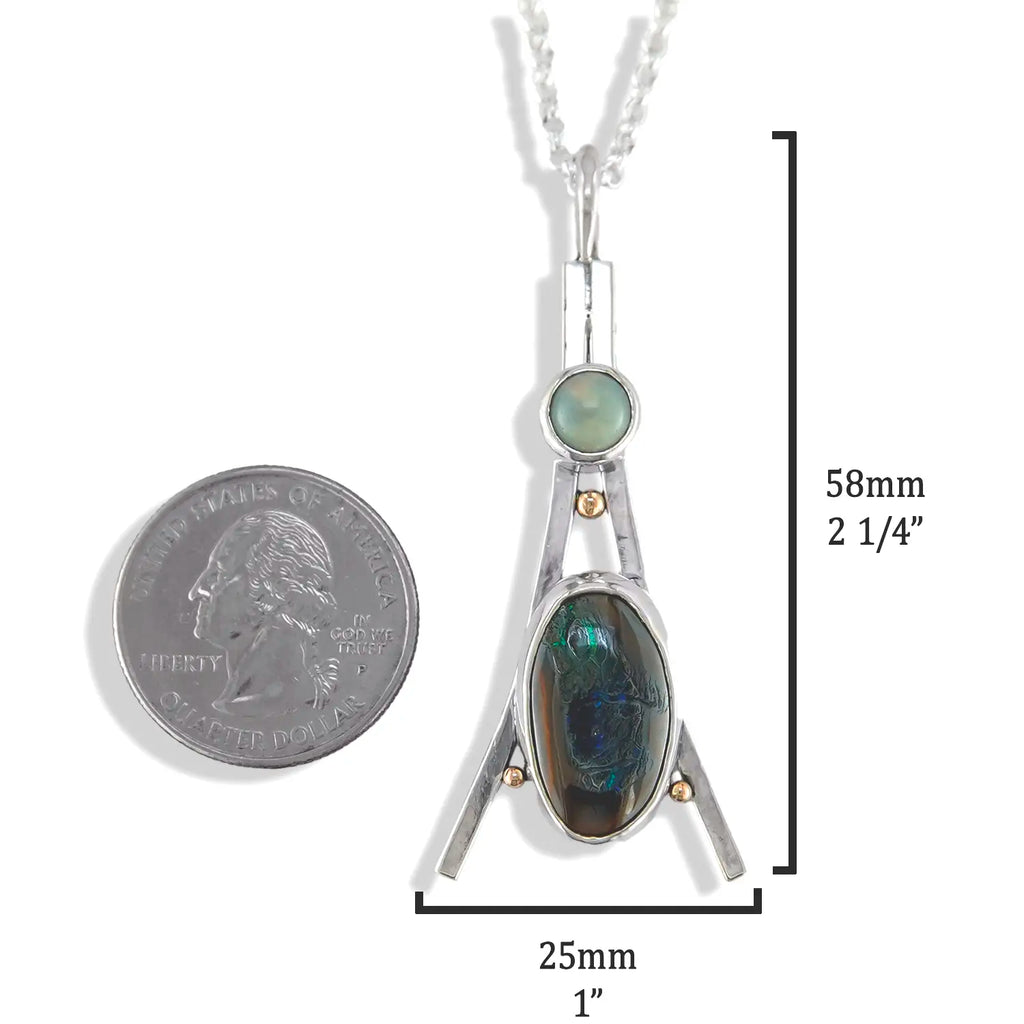 Custom Opal A-Frame Pendant