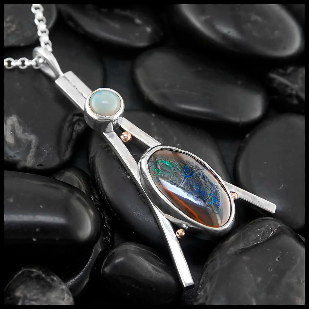 Custom Opal A-Frame Pendant