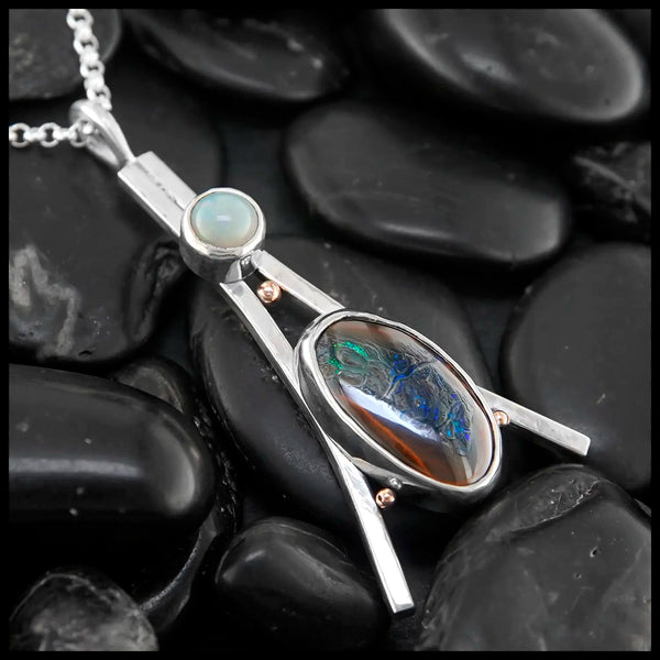 Custom Opal A-Frame Pendant