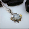 Custom Moonstone Pendants in Sterling Silver, 14K Rose Gold, and 18K Yellow Gold- Pendant C