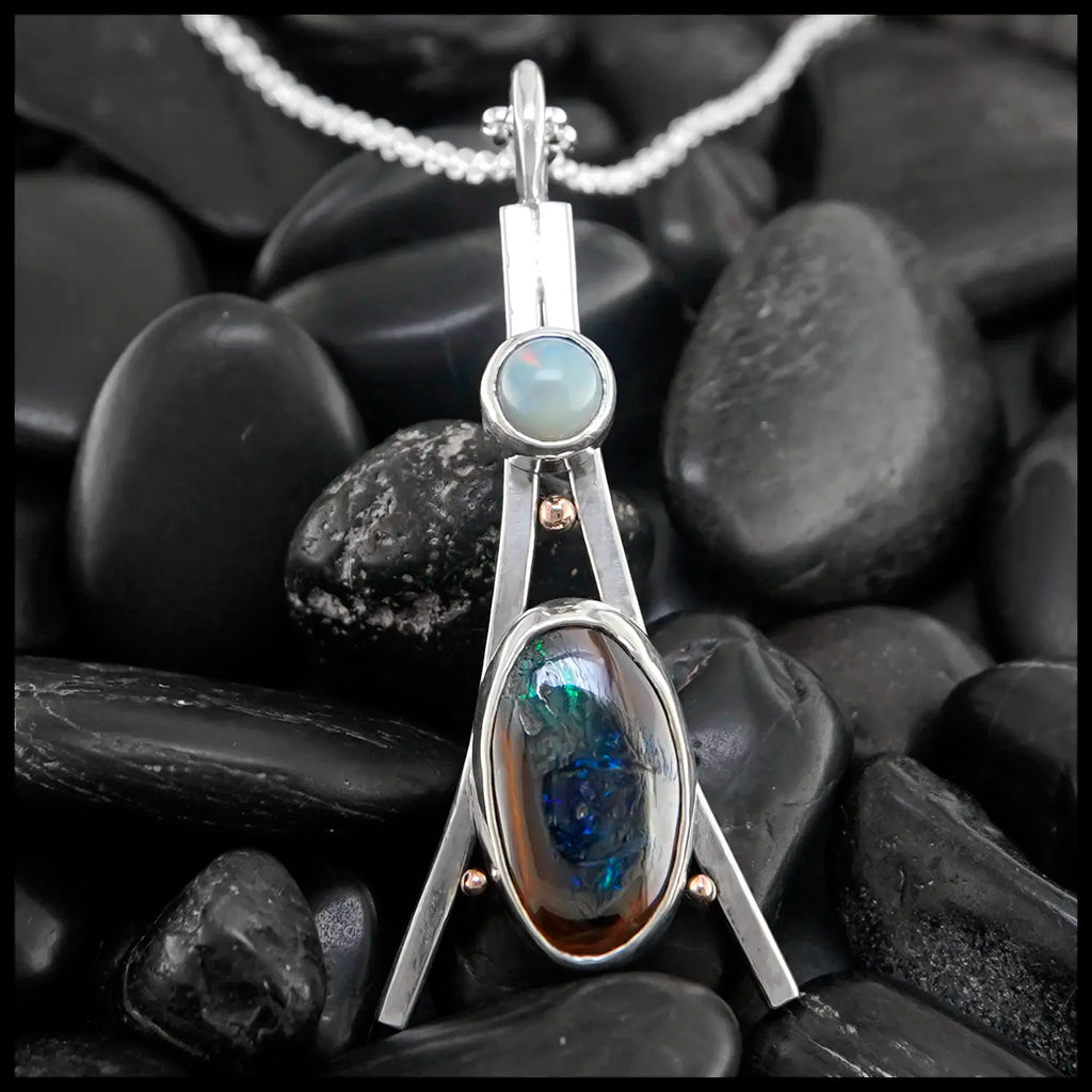Custom Opal A-Frame Pendant