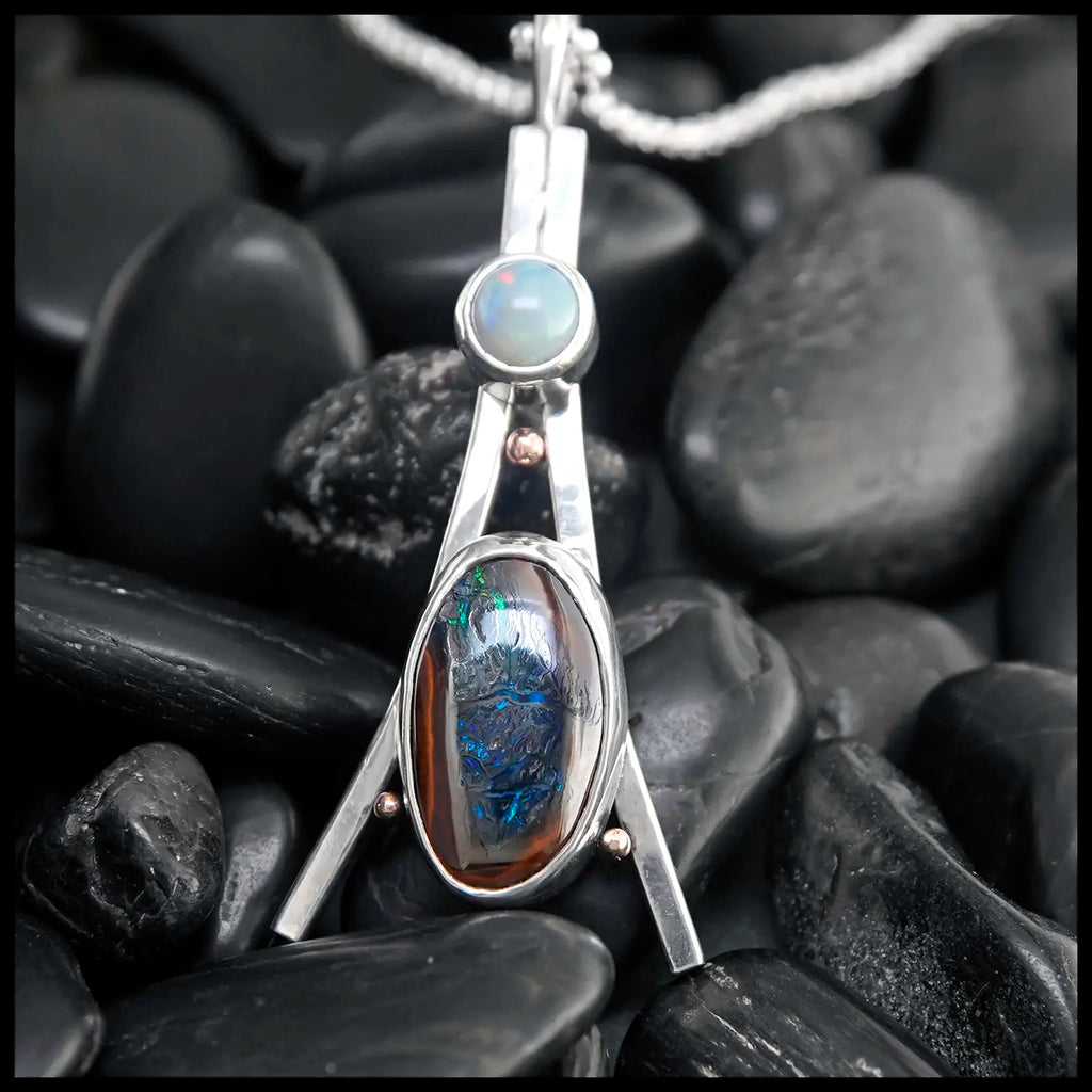 Custom Opal A-Frame Pendant