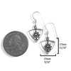 Daisy Drop Earrings in Sterling Silver