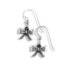 Bow Drop Earrings in Sterling Silver