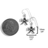 Bow Drop Earrings in Sterling Silver