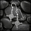 Small St. Brigid's Spiral Cross Earrings in Silver