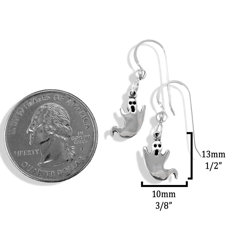 Ghost Drop Earrings in Silver