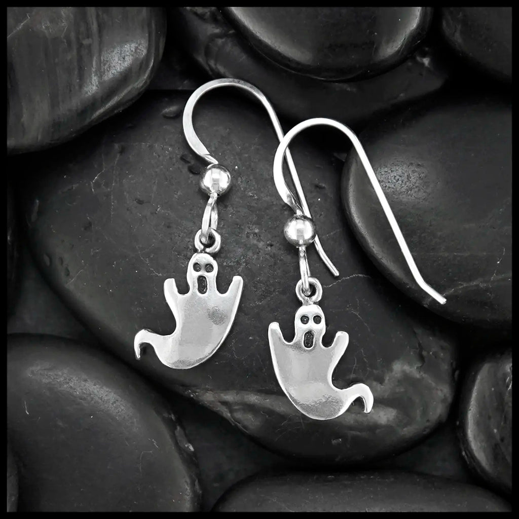 Ghost Drop Earrings in Silver